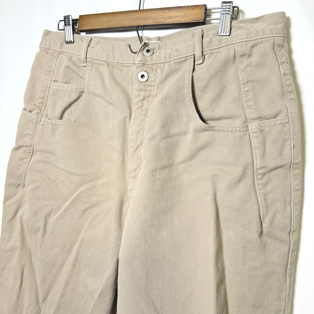 Vintage 90s GUESS USA Mens Jeans 34x32 Beige Tan Denim American Tradition Mexico